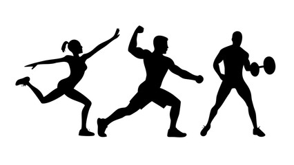 Diverse athletes in motion sports running