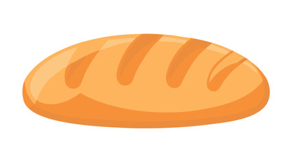 Golden loaf with curved lines bread baked