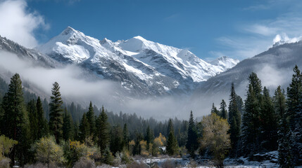 mountain, landscape, snow, mountains, forest, nature, sky, alps, peak, winter, canada, trees, tree, view, clouds, cloud, green, wood, park, travel, rock, summer, high, tourism, lake