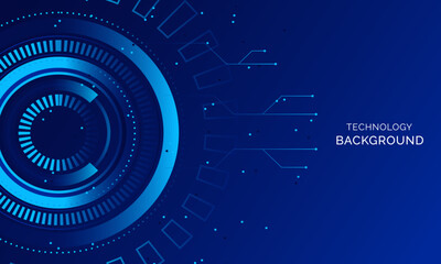 Abstract elegant contemporary web banner. Circle thin lines as circuit wires on a motherboard. Technology pattern. Modern white tech bg. Digital vector illustration. Futuristic background.