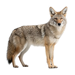 Coyote standing isolated on transparent background