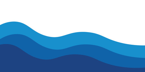 Sea waves layered vector background illustration and sea beach vector illustration.