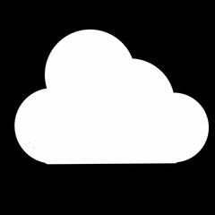 Cloud icons vector set in solid flat style