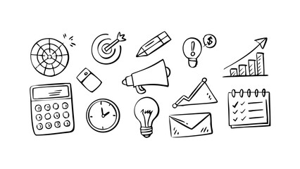 Hand holding a pencil sketching drawing business