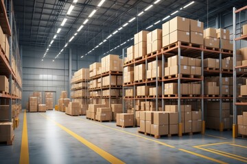 warehouse with boxes