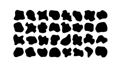 Irregular Black Letter A Collection alphabet irregular shapes