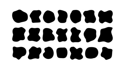 Irregular Black Letter A Silhouettes abstract alphabet