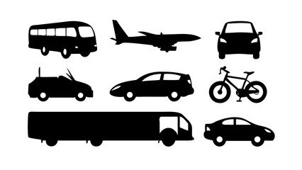 Minimalist Black Silhouette of a Horse animal