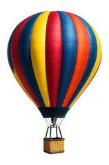 Fototapeta premium Traditional hot air balloon with a classic teardrop shape and colorful panels