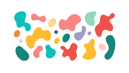 Organic Shapes In Various Colors abstract colorful