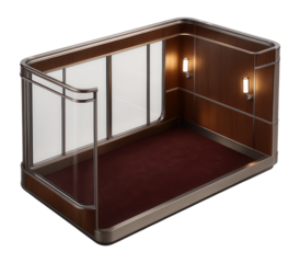 VIP suite with private panoramic windows and luxurious interior finishes