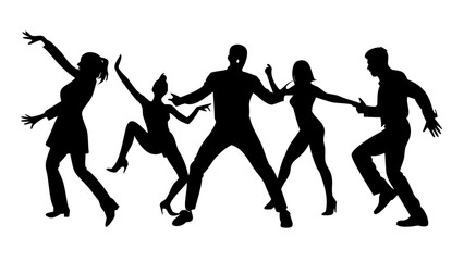 Professional Man With Briefcase Walking black silhouette