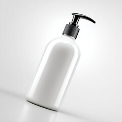 Obraz premium Realistic body lotion pump bottle with sleek design and black pump top, perfect for skincare products. bottle is empty and showcases modern aesthetic