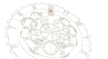 clock graphic symbol 3d illustration