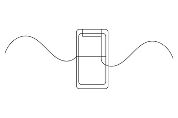 Obraz premium Clipboard continuous one line drawing minimalist outline vector illustration 