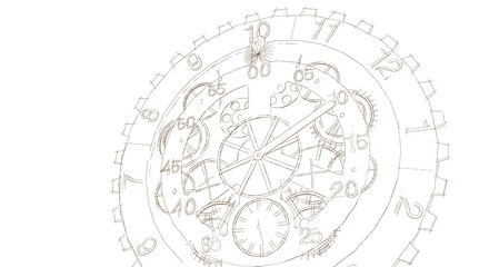 clock graphic symbol 3d illustration