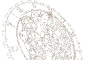 clock graphic symbol 3d illustration