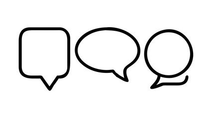 Fototapeta premium Two Speech Bubbles with Tails chat bubble dialogue