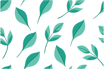 Seamless Leaf Patterns on White Background for Creative Designs