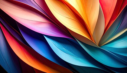 Colorful abstract leaves swirling with textured.