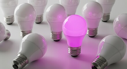 A purple glowing bulb