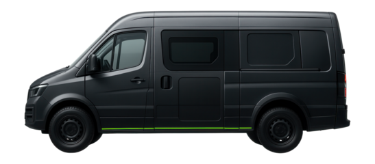 Armored minibus with side sliding door and reinforced side panels