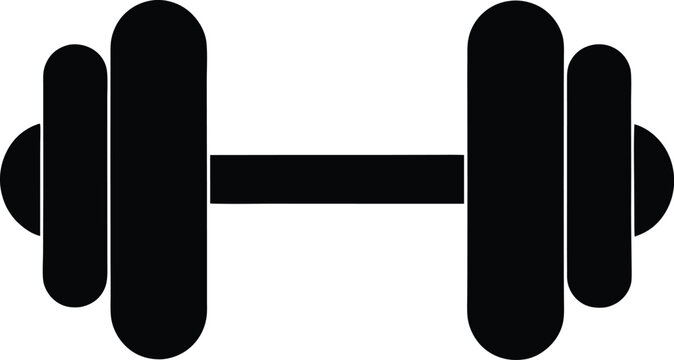 Dumbbell vector icon on white background. dumbbell vector icon, great design for any