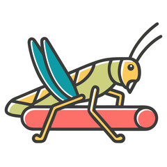 grasshopper on a white background