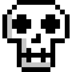Obraz premium Skull Pixel Illustration