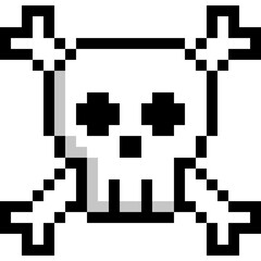 Obraz premium Skull Pixel Illustration