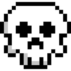 Skull Pixel Illustration