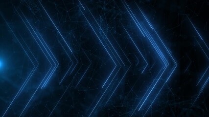 Abstract network technology background connected dots and lines. structure. plexus lines triangular shapes. animation Technology, science, engineering. neural system technological virtual environment. - Powered by Adobe