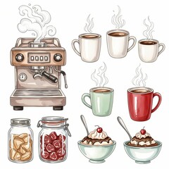 Morning Routine Elements: Coffee, Plants & Breakfast" 