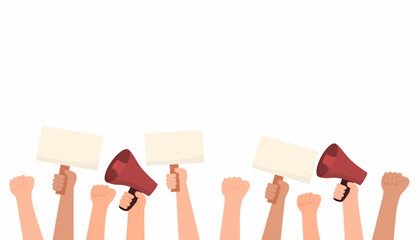 vector illustrations of demonstration, activism, and social movement themes.
