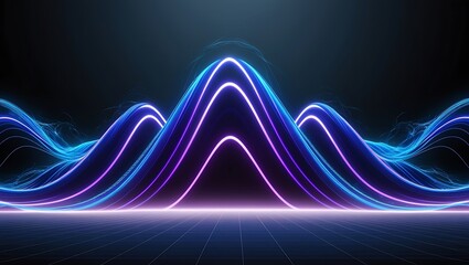 Modern digital-inspired glowing pulse waves.
