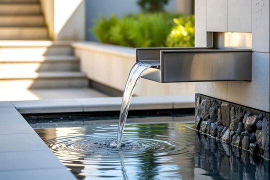Water feature on the wall