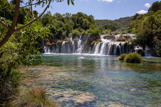 Krka watervallen in Dalmati&euml;, Kroati&euml;