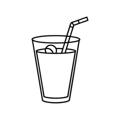 Cocktail glasses line art, party glass