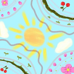 summer background with flowers