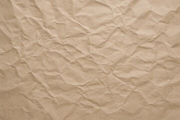 Crumpled Beige Paper Texture: Abstract Background for Design, Crafts, and Mockups with Neutral Tones