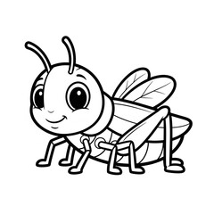 Cute bug for colouring