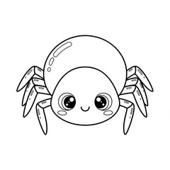 Cute spider for colouring