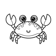 Cute crab for colouring