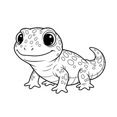 Cute lizard for colouring