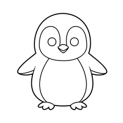 Cute pinguin for colouring