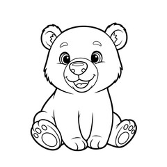 Cute bear for colouring