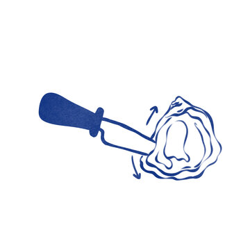 simople blue line art ouster opening