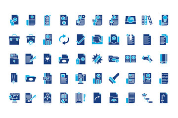 Documents And Files Line Icons