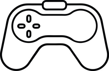 Outline illustration of a video game controller, isolated on transparent background