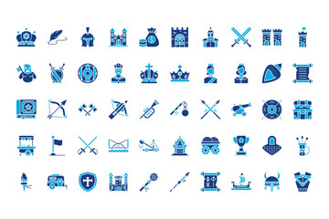 Fototapeta premium Medieval Line Icons